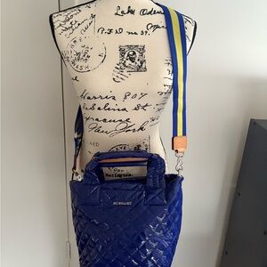 MZ Wallace Royal Blue Quilted Crossbody Bag